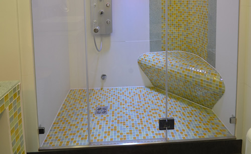 dusche mit ecksitz